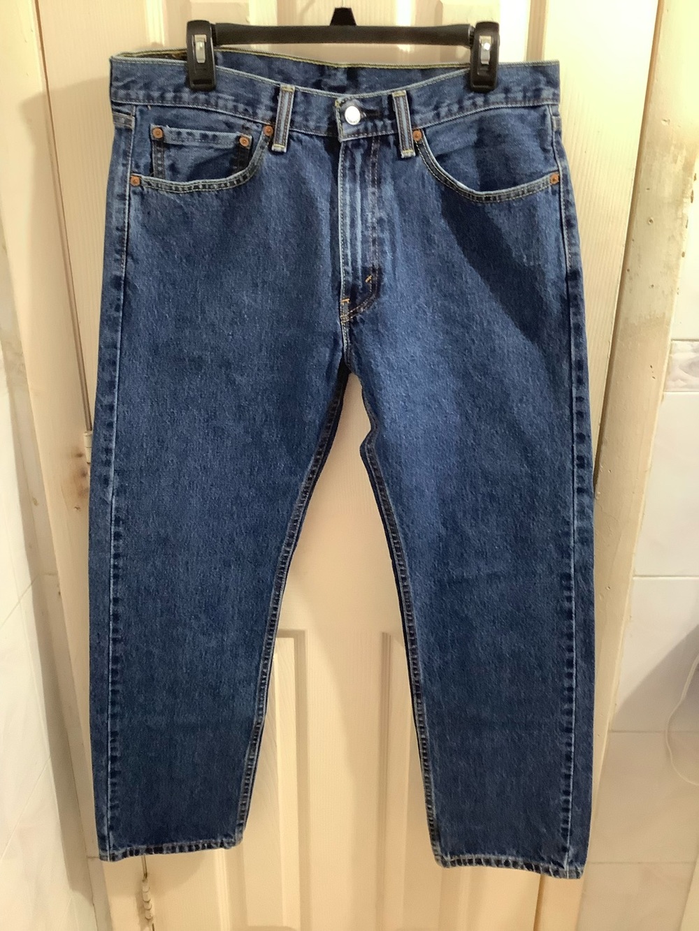 Levis 505 Classic Men's Blue Denim Jeans Size 34 x 30